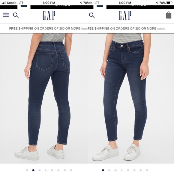 Gap jeans true skinny 8 short